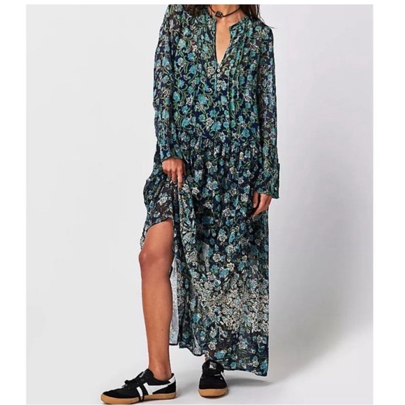 #87. NWOT FREE PEOPLE See It Through Dress / Twilight Combo l - Picture 2 of 9